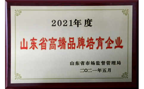 2021山东省高端品牌培育企业