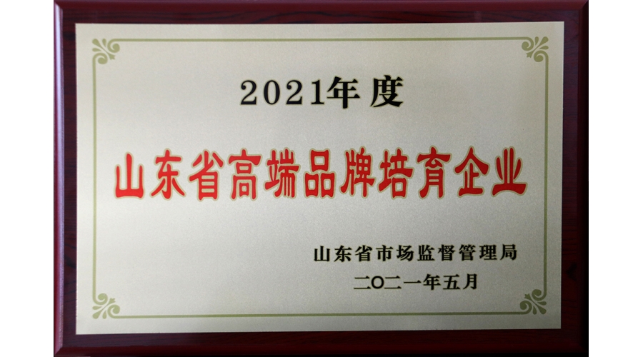 2021山东省高端品牌培育企业